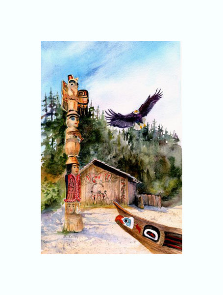 Eagle Boy Totem print