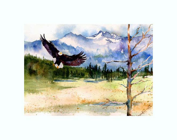 Eagle and the Mountain art print
