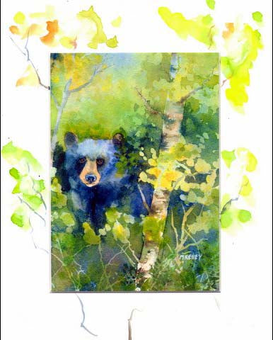 Art print by Maida Kelley tells the way to walk through the woods in alaska