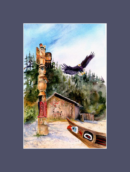 Eagle Boy Totem print