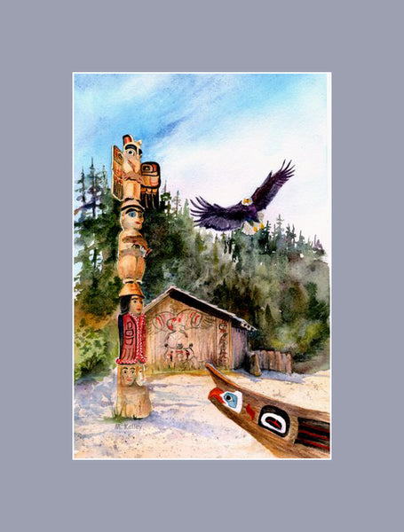 Eagle Boy Totem print