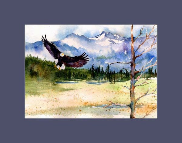 Eagle and the Mountain art print
