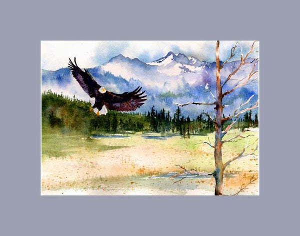 Eagle and the Mountain art print